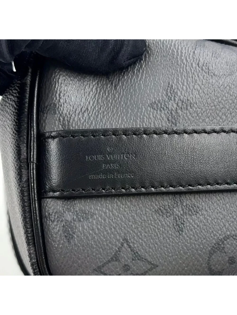 Louis Vuitton Keepall Bandouliere 25 Monogram Eclipse Leather Black Handbag